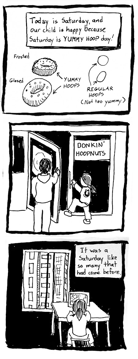 A three panel comic about yummy hoops