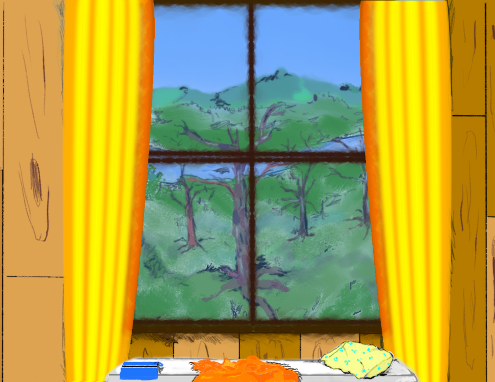 smaller river view from window with reading bench and book cropped