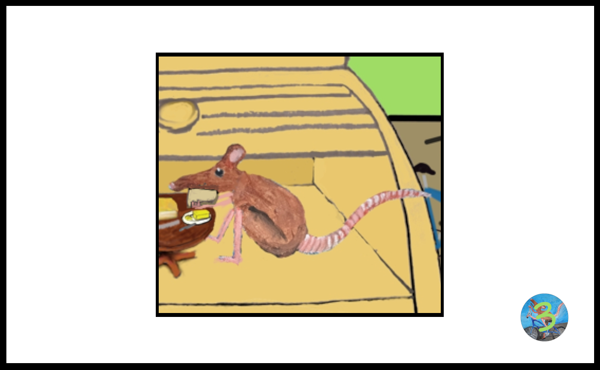 3 Ratsuvius eating bread