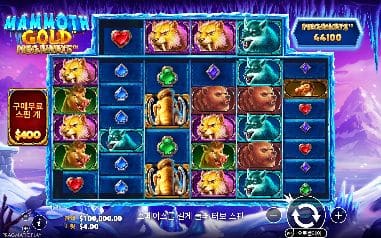 매머드 골드 메가웨이즈 모바일 화면에서 본 실제 데모