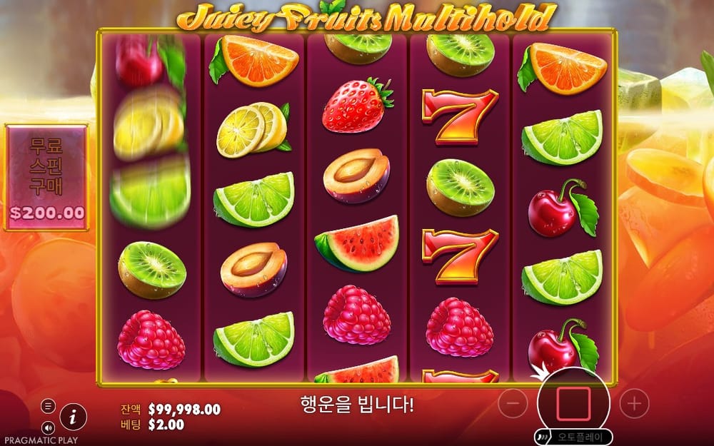 쥬시 프루츠 멀티홀드 레몬과 수박이 흐르는 첫 회전