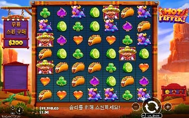 사막 배경과 넓은 클러스터 보드가 축소된 모바일 화면