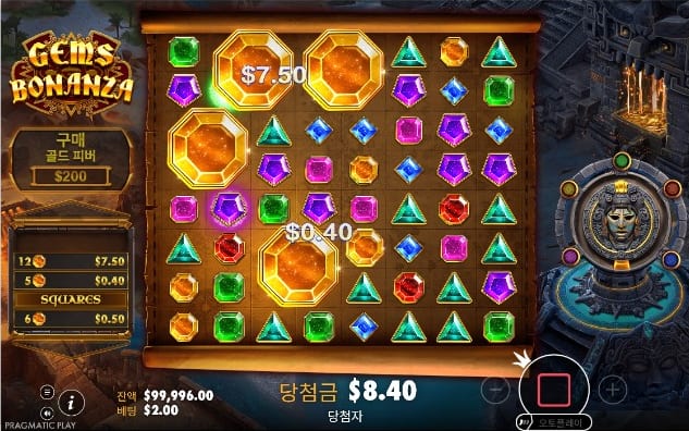 젬스 보난자 모바일 읽기 안내 클러스터의 시작점 실제 게임 화면 6