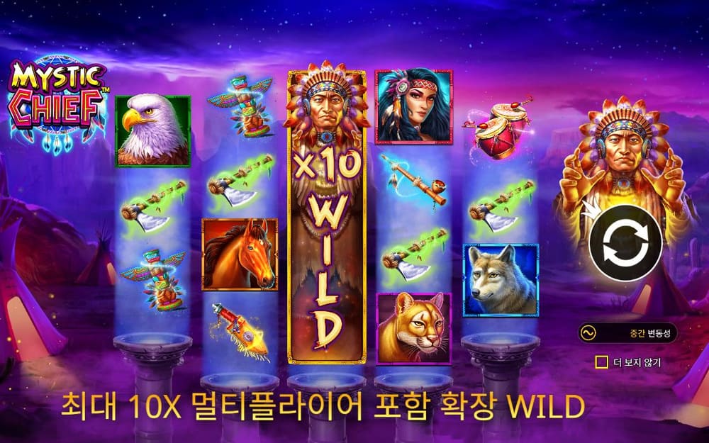 미스틱 치프 기본 보드와 하단 조작부 실제 화면