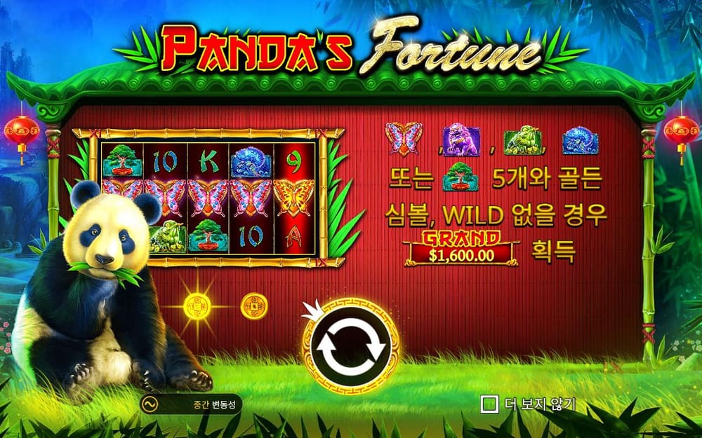 판다 포춘 기본 보드와 하단 조작부 실제 화면