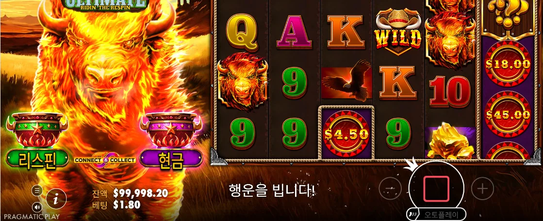 커넥트 앤 컬렉트와 리스핀 상태를 확인하는 파이어 스탬피드 얼티밋 화면