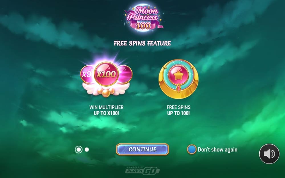 Moon Princess 100 첫 번째 스핀 정지 결과 실제 화면