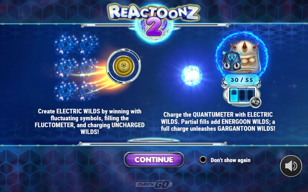 Reactoonz 2 두 번째 스핀 진행 중 실제 화면