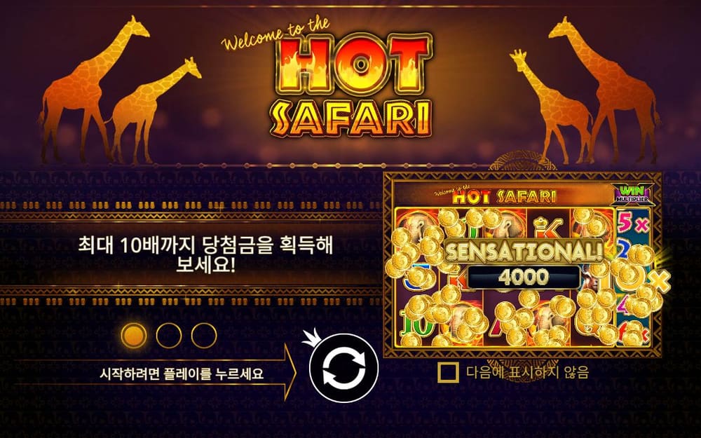 핫 사파리 두 번째 스핀 정지 결과 실제 화면