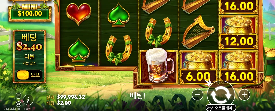 6.00 12.00 16.00 황금 머니 심볼이 보이는 와일드 와일드 리치스 릴