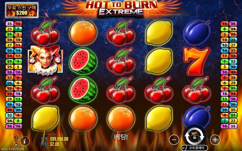 핫 투 번 익스트림 첫 번째 스핀 정지 결과 실제 화면