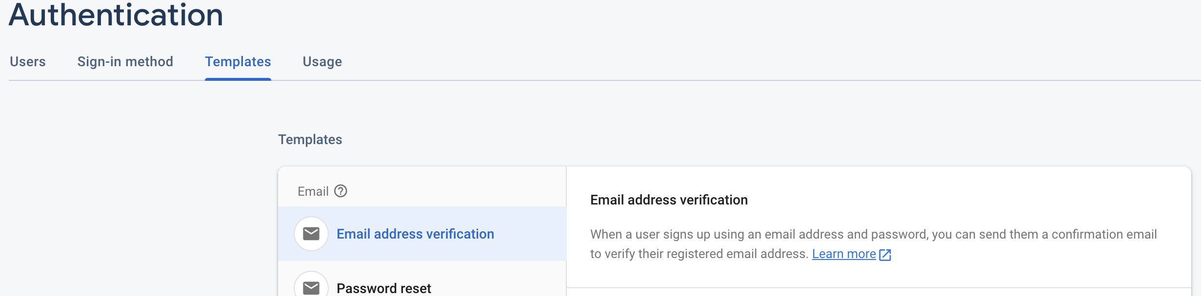 Email Address Verification Settings Form