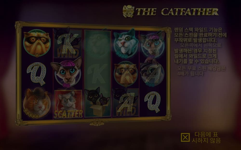 더 캣파더 첫 번째 스핀 진행 중 실제 화면