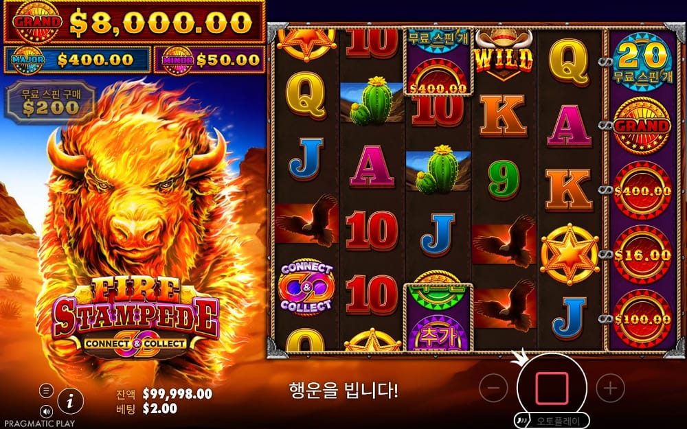 파이어 스탬피드 첫 회전 중 릴