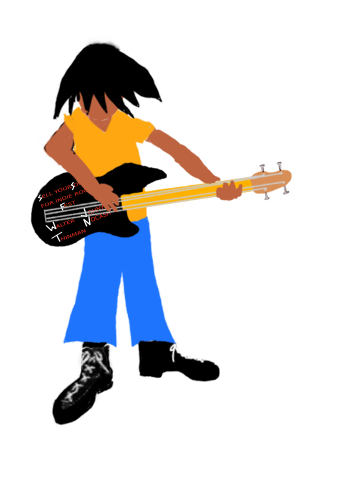 smol bass player