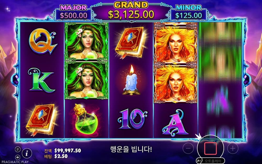 와일드 스펠스 두 번째 스핀 정지 결과 실제 화면