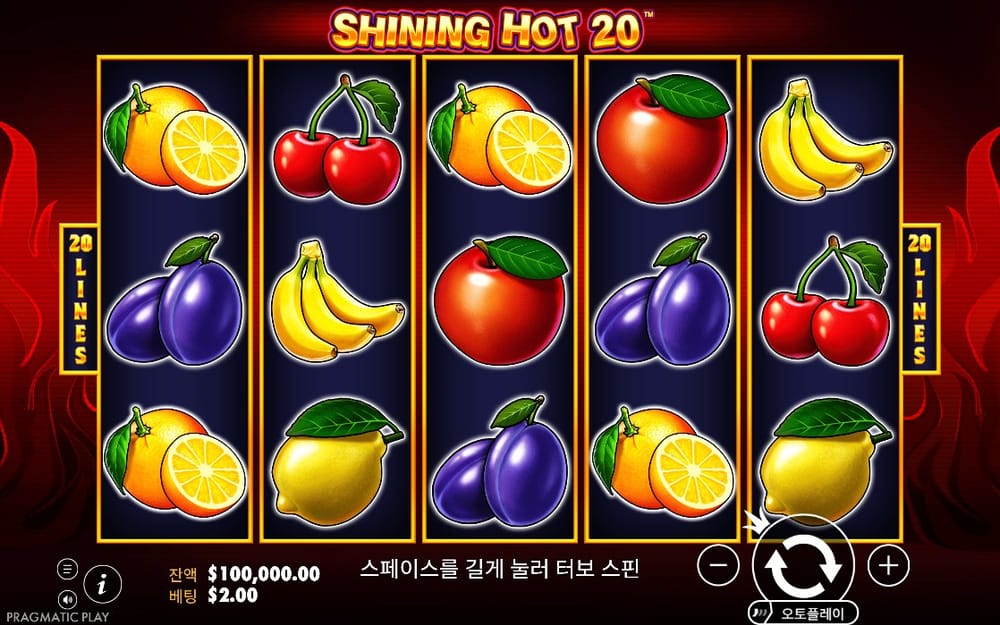 샤이닝 핫 20 기본 과일 릴